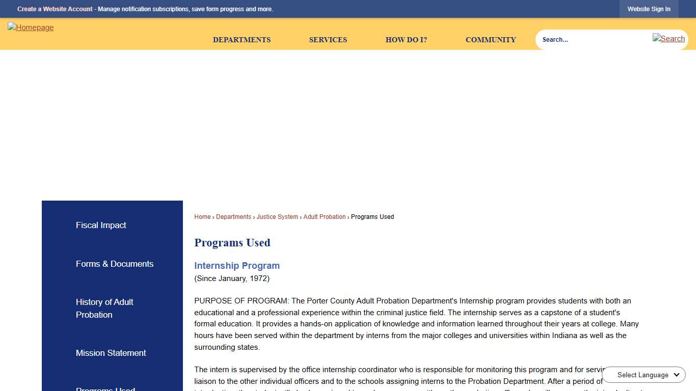 Programs Used Porter County, IN - Official Website